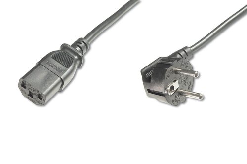 Assmann Power Cord, CEE 7/7 (Typ-F) 90° angled - C13 0,75m Black