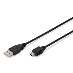   Assmann USB 2.0 connection cable, type  A - mini B (5pin) 1,8m Black