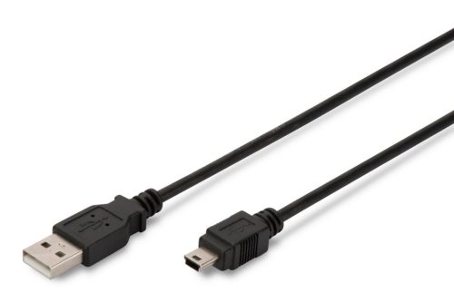 Assmann USB 2.0 connection cable, type  A - mini B (5pin) 1,8m Black