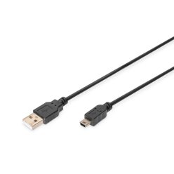   Assmann USB 2.0 connection cable, type  A - mini B (5pin) 3m Black