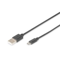 Assmann USB connection cable, type  A - microUSB 1,8m Black