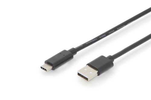 Assmann USB Type-C connection cable, type C to A 3m Black