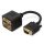 Assmann VGA Monitor Y-splitter cable, HD15 - 2xHD15