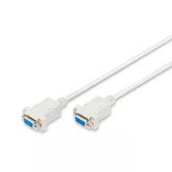 Assmann Zero-Modem connection cable, D-Sub9 1,8m Beige