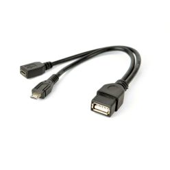   Gembird A-OTG-AFBM-04 USB OTG AF + Micro BF to Micro BM cable 0,15m Black