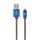 Gembird CC-USB2J-AMLM-1M-BL Lightning Premium cotton braided 8-pin charging and data cable 1m Blue