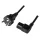 Logilink Power cord safety plug to IEC C13 female 90° 3m Black