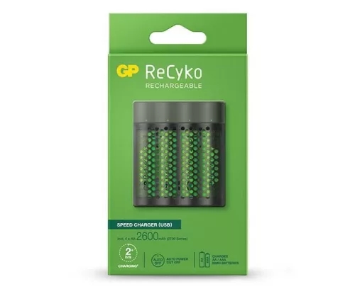 GP ReCyko Speed M451 akkutöltő + 4×AA ReCyko 2700