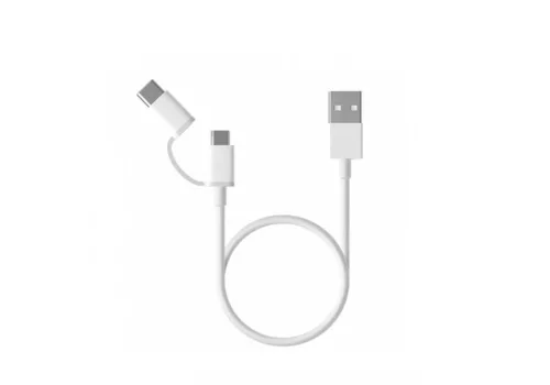 Xiaomi Mi 2 in 1 USB cable microUSB/USB Type-C 1m White