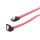 Gembird SATA3 30cm data cable with 90 degree bent connector metal clips Red