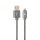 Gembird CC-USB2S-AMLM-1M-BG Lightning Premium spiral metal 8-pin charging and data cable 1m Metallic Grey