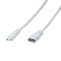   Logilink Power cord extension IEC C8 male to IEC C7 female 2m White