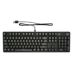   HP Pavilion 550 Wired Gamer RGB Red Mechanical Keyboard Black US