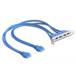   DeLock Slot bracket USB 3.0 pin header 19 pin 2 x internal > 4 x USB 3.0-A female external