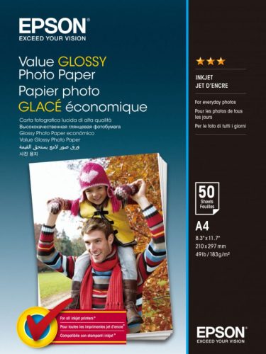 Epson Value 183g A4 20db Fényes Fotópapír