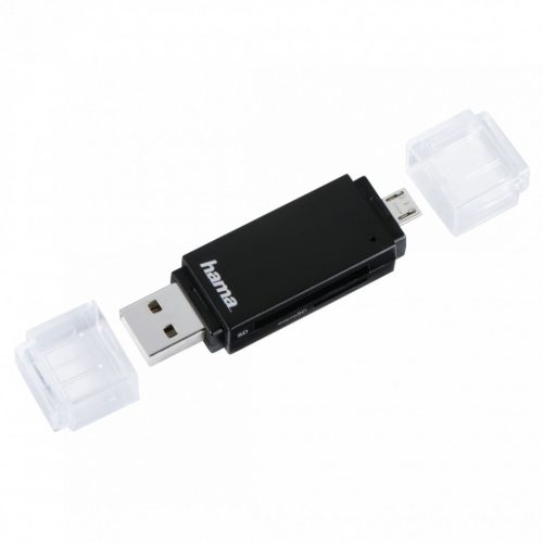 Hama Basic USB2.0 SD/microSD OTG Card Reader Black