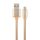 Gembird Cotton braided Micro-USB cable with metal connectors 1,8m Gold