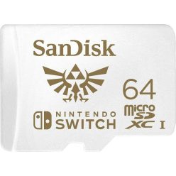   Sandisk 64GB microSDXC UHS-I V30 U3 For Nintendo Switch adapter nélkül