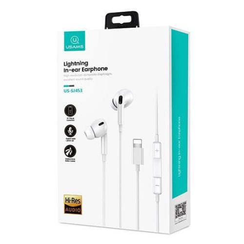 Usams SJ453 EP-41 Lightning In-ear Earphone 1,2m White