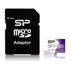   Silicon Power 128GB microSDXC Superior Pro Class 10 UHS-I U3 V30 + adapterrel