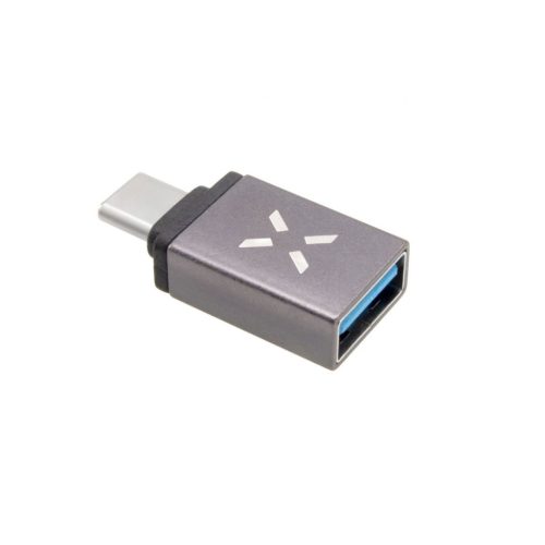 FIXED USB-C - USB-A átalakító, aluminum, szürke