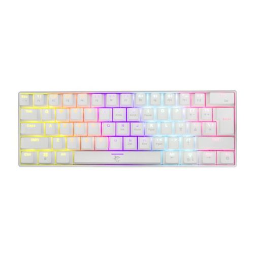 White Shark GK-2022W Shinobi Red Switches Mechanical 60% Gaming Keyboard White HU