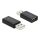 DeLock USB 2.0 Adapter Type-A male to Type-A female Data Blocker Black