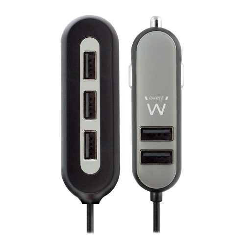 Ewent EW1355 5-Port USB Car charger 10,8A Black