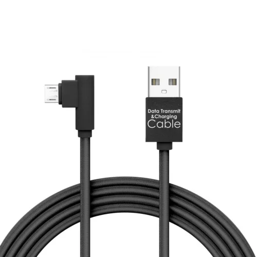 Delight MicroUSB 90° Adatkábel 2m Black