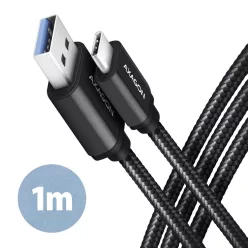   AXAGON BUCM3-AM10AB Speed USB-C > USB-A 3.2 Gen 1 Cable 1m Black