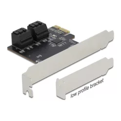   DeLock 4 port SATA PCI Express x1 Card Low Profile Form Factor