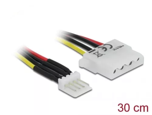 DeLock Power Floppy 4 pin male > Molex 4 pin female 30cm Cable