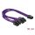 DeLock Power Cable PCI Express 6 pin female > 2 x 8 pin male textile shielding 0,3m Purple