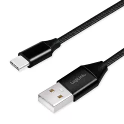   Logilink CU0139 USB 2.0 Type-C cable C/M to USB-A/M 0,3m Black