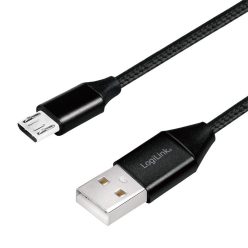   Logilink CU0143 USB 2.0 cable USB-A/M to Micro-USB/M (90°) 0,3m Black