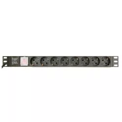 Gembird Hálózati Elosztó Kapcsolóval 8DIN 3m Black