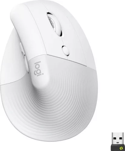 Logitech Lift for Business Vertical Ergonomic Bluetooth Mouse Pale Grey