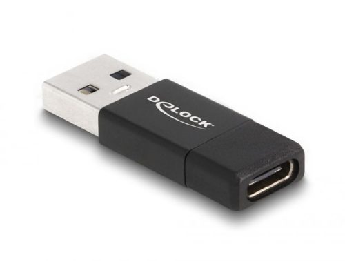 DeLock USB 3.2 Gen 2 Adapter USB Type-A male to USB Type-C female Black