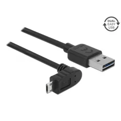   DeLock Cable EASY-USB 2.0 Type-A male > EASY-USB 2.0 Type Micro-B male angled up / down 2m Black
