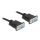 DeLock RS-232 D-Sub9 female to female null modem with narrow plug housing Serial Cable 2m Black