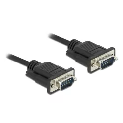   DeLock RS-232 D-Sub 9 male to male with narrow plug housing Serial Cable 5m Black