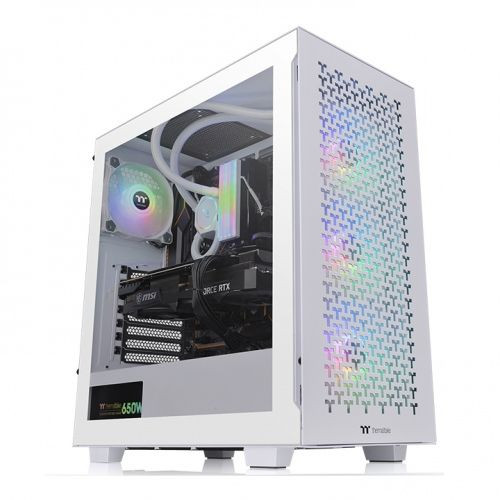 Thermaltake V350 TG ARGB Air Snow Tempered Glass White