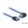 DeLock SATA 6 Gb/s receptacle straight > SATA receptacle left angled 70cm blue with gold clips Cable