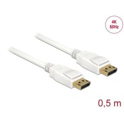   DeLock DisplayPort 1.2 male > DisplayPort male 4K 60 Hz 0,5m Cable White