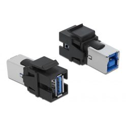   DeLock Keystone Module USB 3.0 A female > USB 3.0 B female Black