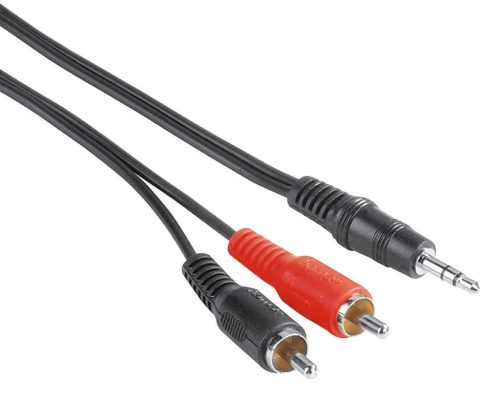 Hama ST ECO 3,5mm Jack-2RCA 2,0m Összekötő Kábel Black