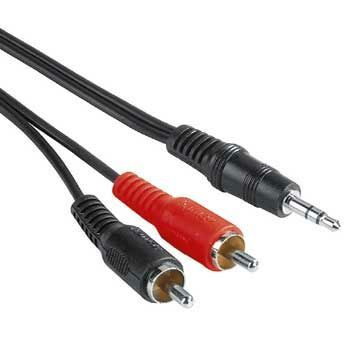 Hama ST ECO 3,5MM JACK-2RCA összekötőkábel 5m Black