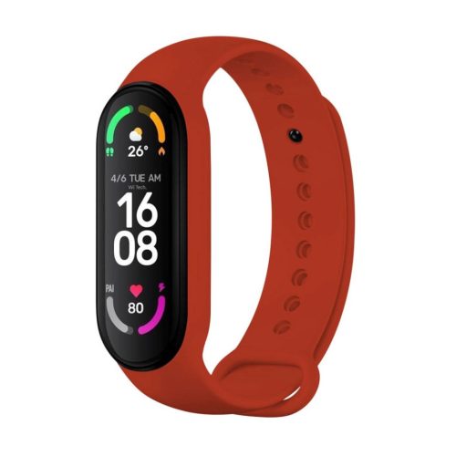 FIXED Szilikon szíj Xiaomi Band 7/ Mi Band 6/ Mi Band 5 okosórákhoz, piros