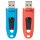 Sandisk 64GB Ultra USB3.0 Blue/Red (2-pack)