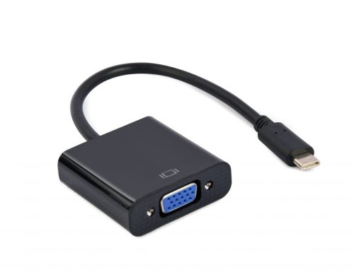 Gembird A-CM-VGAF-01 USB Type-C to VGA adapter cable 15cm Black